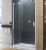 Usa de dus batanta cu parte fixa Ronal (SanSwiss) Cadura CA13G 140cm orientare stanga, sticla AquaPerle 6mm, profil slefuit lucios