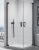Usa de dus batanta Ronal (SanSwiss) Cadura CA1CG 90cm orientare stanga, sticla AquaPerle 6mm, profil negru mat