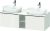 Dulap baza Duravit D-Neo cu 2 sertare, pentru lavoar 140cm, White High Gloss Decor