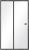 Usa de nisa culisanta Besco Duo Slide 110cm sticla transparenta securizata 6 mm, profil negru