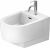 Bideu suspendat Duravit Balcoon 37x54cm, ventil pop-up cu capac ceramic, DuraShield, alb