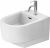 Bideu suspendat Duravit Balcoon 37x54cm, ventil pop-up cu capac ceramic, DuraShield, alb mat