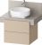 Dulap baza Duravit Balcoon 60x57cm pentru consola Mineral, doua sertare cu inchidere lenta, sand beige mat