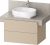 Dulap baza Duravit Balcoon 80x57cm pentru consola Mineral, doua sertare cu inchidere lenta, sand beige mat