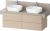 Dulap baza Duravit Balcoon 140x57cm pentru consola Mineral, patru sertare cu inchidere lenta, sand beige mat