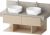 Dulap baza Duravit Balcoon 120x57cm pentru consola Mineral, doua sertare cu inchidere lenta, sand beige mat