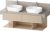 Dulap baza Duravit Balcoon 140x57cm pentru consola Mineral, doua sertare cu inchidere lenta, sand beige mat