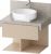 Dulap baza Duravit Balcoon 70x57cm pentru consola Mineral, un sertar cu inchidere lenta, sand beige mat
