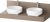 Consola pentru lavoar Duravit Balcoon Decor 130cm, cu doua decupaje, umbra mat