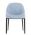 Scaun Kartell Eleganza Ela design Philippe Starck, cadru negru, tapiterie Melange Light Blue