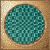 Decor faianta Iris Citta di Faenza 15x15cm, 10mm, Verde Decoro Oro Glossy