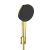 Set de dus Hansgrohe Raindance Alive Select S EcoSmart, cu para 3 jet agatatoare si furtun 160cm, auriu