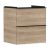 Dulap baza suspendat Hansgrohe Xelu Q cu 2 sertare, 58cm, stejar natur, manere negru mat