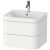Set mobilier Duravit Happy D.2 Plus 60cm cu lavoar si dulap baza cu doua sertare, alb mat satinat