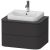 Dulap baza suspendat Duravit Happy D.2 Plus 65cm, cu 2 sertare, grafit super mat