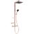 Coloana de dus Ideal Standard Ceratherm Alu+ SQR cu baterie termostatata, Rose