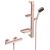 Baterie dus Ideal Standard Ceratherm Alu+ cu set de dus cu bara 55cm, rose