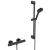 Baterie dus termostatata Ideal Standard Ceratherm T25 cu set de dus Alu+ 2jet cu bara 64cm, negru mat