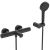 Baterie cada termostatata Ideal Standard Ceratherm T25 cu set de dus cu agatatoare, negru mat
