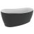 Cada freestanding Ideal Standard Around 180x85cm, cu sifon tip push-open inclus, alb lucios/negru