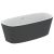 Cada freestanding Ideal Standard Dea 180x80cm, cu sifon tip push-open inclus, alb lucios/negru