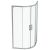 Cabina de dus semirotunda Ideal Standard Connect 2  100x100cm, usi culisante, sticla 6mm tratata IdealClean