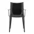 Scaun cu brate Kartell H.H.H., design Philippe Starck, negru