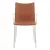 Scaun cu brate Kartell H.H.H. Leather, design Philippe Starck, alb - maro