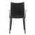 Scaun cu brate Kartell H.H.H. Leather, design Philippe Starck, negru