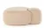 Pouf Kartell Aaland, design Patricia Urquiola, tapiterie boucle strech, crem