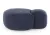 Pouf Kartell Aaland, design Patricia Urquiola, tapiterie boucle strech, albastru