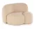 Fotoliu Kartell Aaland, design Patricia Urquiola, orientare stanga, tapiterie boucle strech, crem