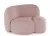 Fotoliu Kartell Aaland, design Patricia Urquiola, orientare stanga, tapiterie boucle strech, roz