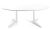 Masa Kartell Multiplo XL design Antonio Citterio, 180x90cm, h75cm, blat sticla, alb