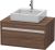 Dulap baza suspendat Duravit Ketho cu 1 sertar, 80x55cm, pentru lavoar pe blat, nuc inchis decor