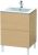 Dulap baza pe pardoseala Duravit L-Cube cu doua sertare, 62cm, stejar natur