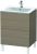 Dulap baza pe pardoseala Duravit L-Cube cu doua sertare, 62cm, stejar terra