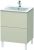 Dulap baza pe pardoseala Duravit L-Cube cu doua sertare, 62cm, taupe super mat