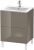 Dulap baza pe pardoseala Duravit L-Cube cu doua sertare, 62cm, gri flanel lucios