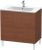 Dulap baza pe pardoseala Duravit L-Cube cu doua sertare, 82cm, furnir nuc natur