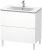 Dulap baza pe pardoseala Duravit L-Cube cu doua sertare, 82cm, alb décor mat