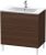 Dulap baza pe pardoseala Duravit L-Cube cu doua sertare, 82cm, furnir nuc periat