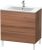 Dulap baza pe pardoseala Duravit L-Cube cu doua sertare, 82cm, nuc natur decor