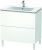 Dulap baza pe pardoseala Duravit L-Cube cu doua sertare, 82cm, alb super mat