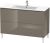 Dulap baza pe pardoseala Duravit L-Cube cu doua sertare, 122cm, gri flanel lucios