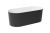 Cada ovala freestanding Besco Lova Glam 160x74cm, mineral DuraBe, ventil click-clack crom, grafit
