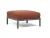 Pouf exterior Nardi Maximo 82.5x82.5cm, cadru gri Basalto, perna maro Cannella Sunbrella
