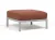Pouf exterior Nardi Maximo 82.5x82.5cm, cadru alb Gesso, perna maro Cannella Sunbrella