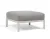 Pouf exterior Nardi Maximo 82.5x82.5cm, cadru alb Gesso, perna gri Lava Sunbrella