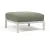Pouf exterior Nardi Maximo 82.5x82.5cm, cadru alb Gesso, perna verde Timo Sunbrella